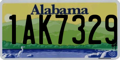 AL license plate 1AK7329