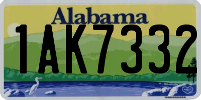AL license plate 1AK7332