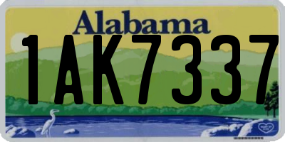 AL license plate 1AK7337