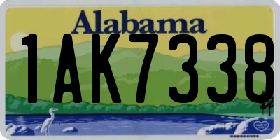 AL license plate 1AK7338