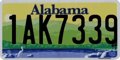 AL license plate 1AK7339
