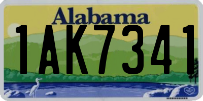 AL license plate 1AK7341