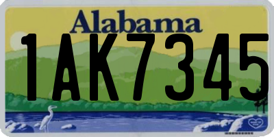 AL license plate 1AK7345