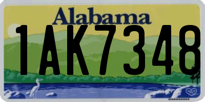 AL license plate 1AK7348