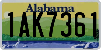 AL license plate 1AK7361