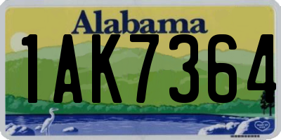 AL license plate 1AK7364