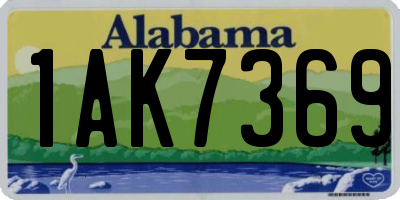 AL license plate 1AK7369