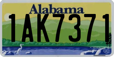 AL license plate 1AK7371