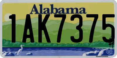 AL license plate 1AK7375