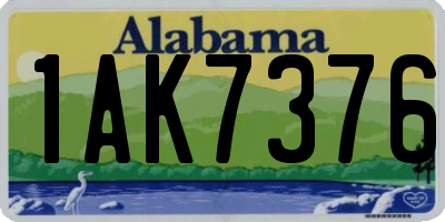 AL license plate 1AK7376