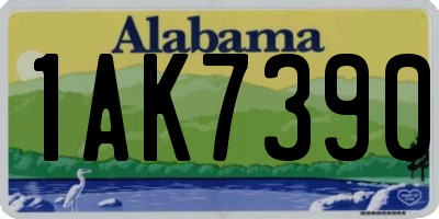 AL license plate 1AK7390