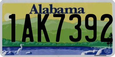 AL license plate 1AK7392