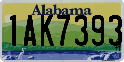 AL license plate 1AK7393