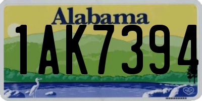 AL license plate 1AK7394