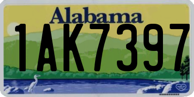 AL license plate 1AK7397