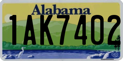 AL license plate 1AK7402