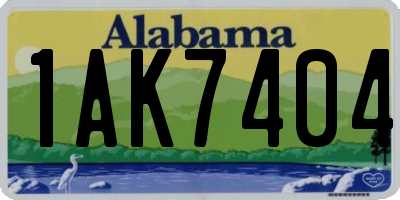 AL license plate 1AK7404