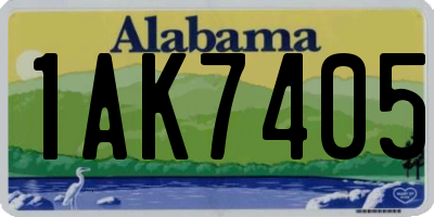 AL license plate 1AK7405