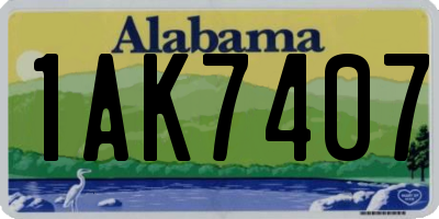 AL license plate 1AK7407