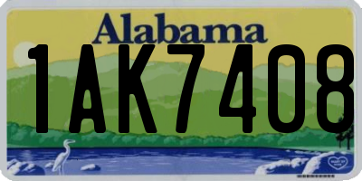 AL license plate 1AK7408