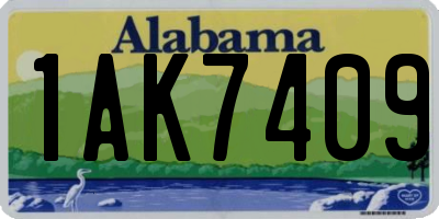 AL license plate 1AK7409