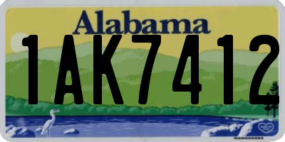 AL license plate 1AK7412