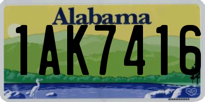AL license plate 1AK7416
