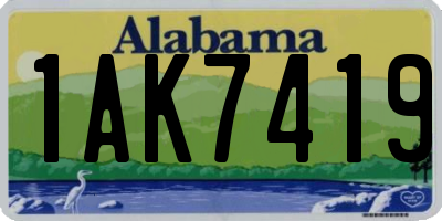 AL license plate 1AK7419