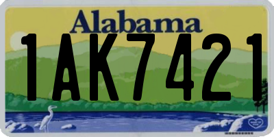 AL license plate 1AK7421