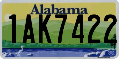 AL license plate 1AK7422