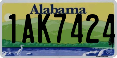 AL license plate 1AK7424