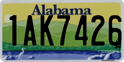 AL license plate 1AK7426