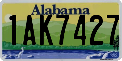 AL license plate 1AK7427