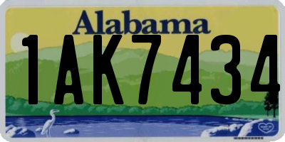 AL license plate 1AK7434