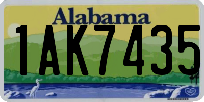 AL license plate 1AK7435