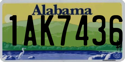AL license plate 1AK7436