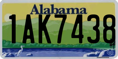 AL license plate 1AK7438