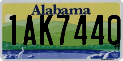 AL license plate 1AK7440
