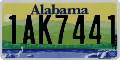 AL license plate 1AK7441