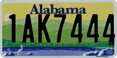 AL license plate 1AK7444