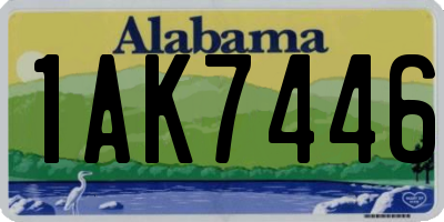 AL license plate 1AK7446