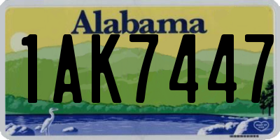 AL license plate 1AK7447