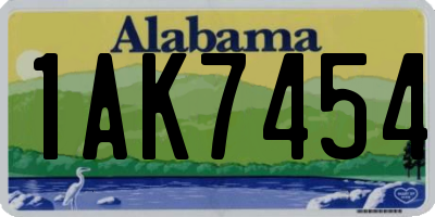 AL license plate 1AK7454