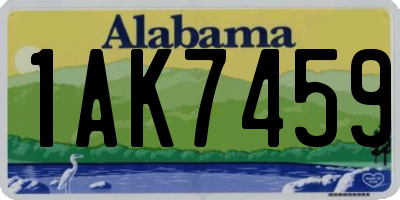 AL license plate 1AK7459