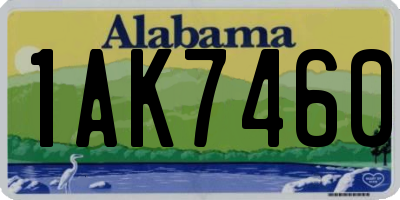 AL license plate 1AK7460