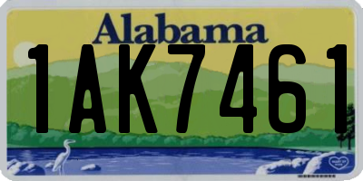 AL license plate 1AK7461