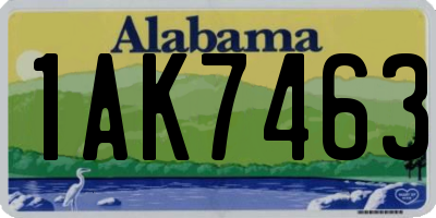 AL license plate 1AK7463