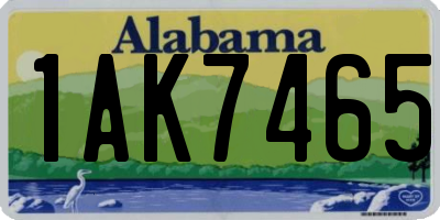 AL license plate 1AK7465