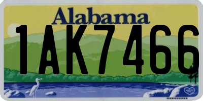AL license plate 1AK7466