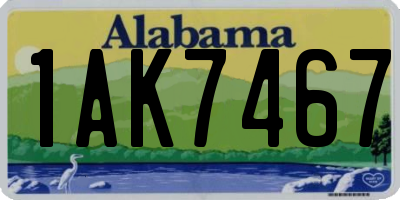 AL license plate 1AK7467